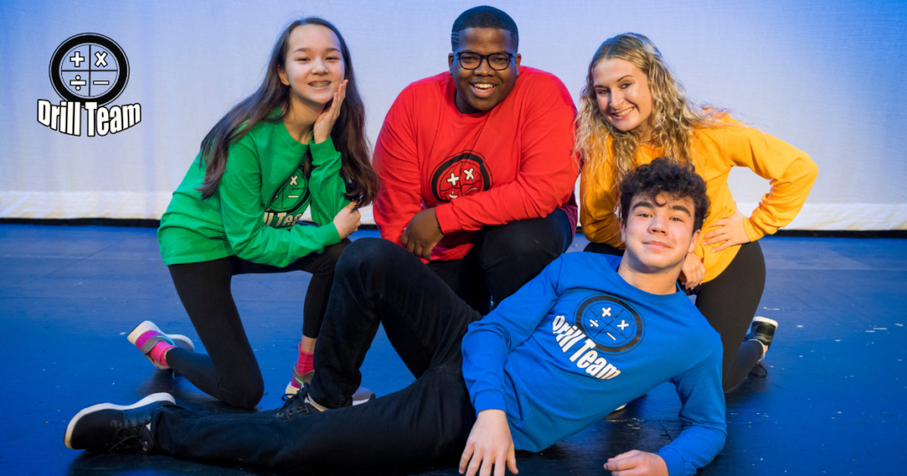 DRILL TEAM MEMBERS TEACHING KIDS HOW TO MEMORIZE MATH FACTS